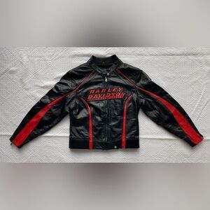 Harley Davidson red and black Leather Jacket